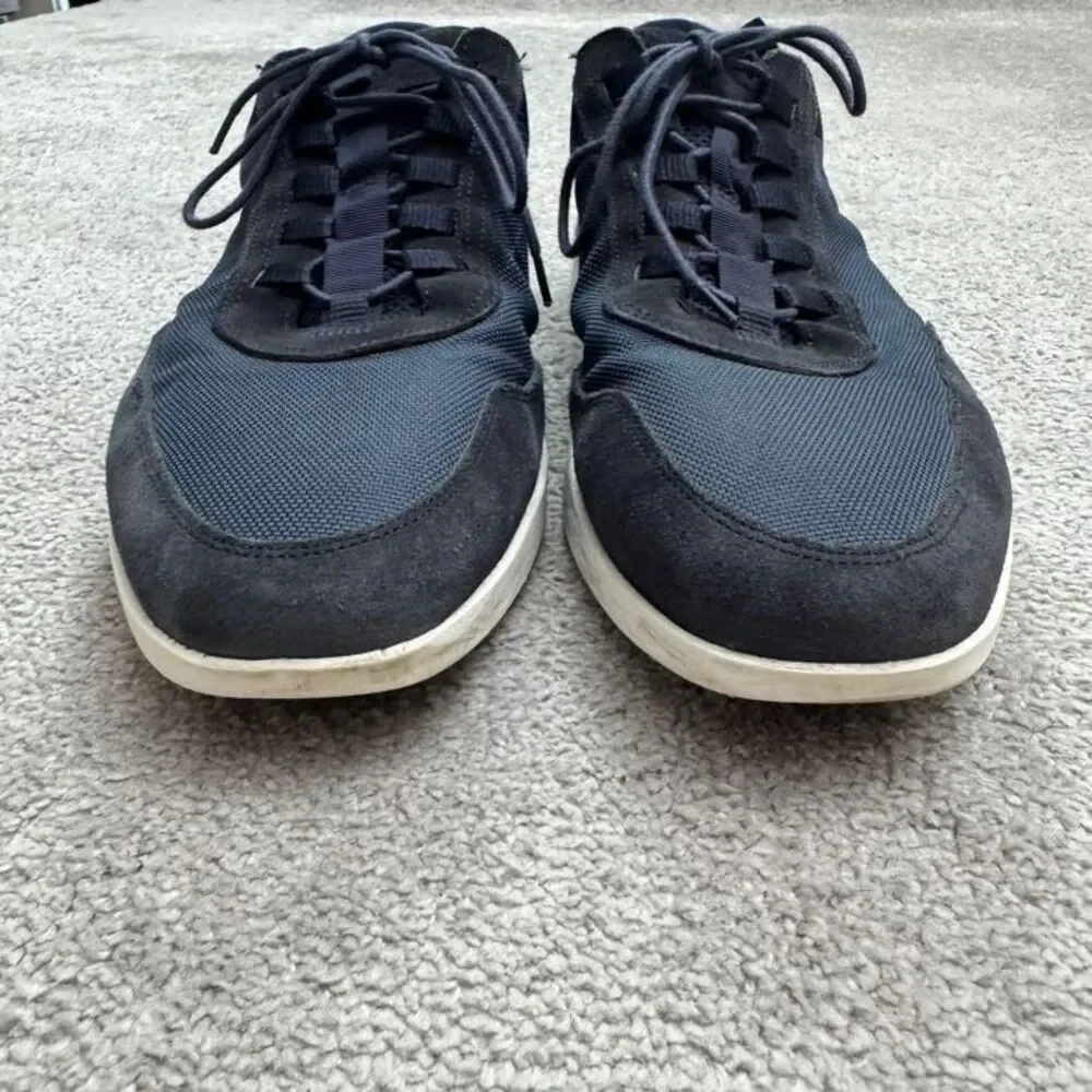 Wolf & Sheperd Crossover Longwing Suede Sneaker Shoes Mens 14M Navy Blue Casual